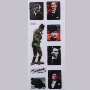 Mustafa Kemal Atatürk 2 Face Sticker Aufkleber